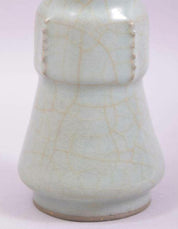 Chinese Celadon Crackle Glaze Gu Vase