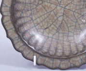 Chinese Ge Ware Petal-Form Dish