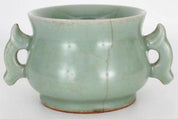 Chinese Longquan Twin Handled Celadon Censer&nbsp;