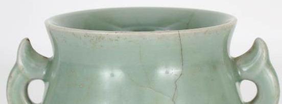 Chinese Longquan Twin Handled Celadon Censer&nbsp;