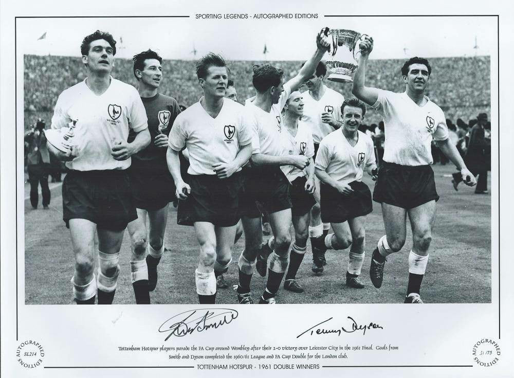 Bobby Smith & Terry Dyson Autographed Limited Edition 16x12 Photo - Spurs FA Cup