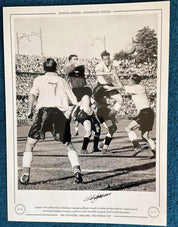 Nat Lofthouse 16x12 Signed B&W Photo - Autographed Limited Edition - 1954