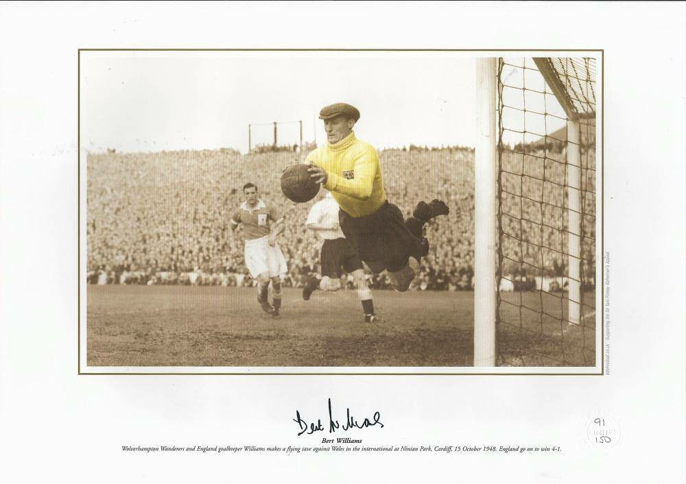 Bert Williams Signed 16x12 Color Photo - Rare Save for Wales, Limited Edition