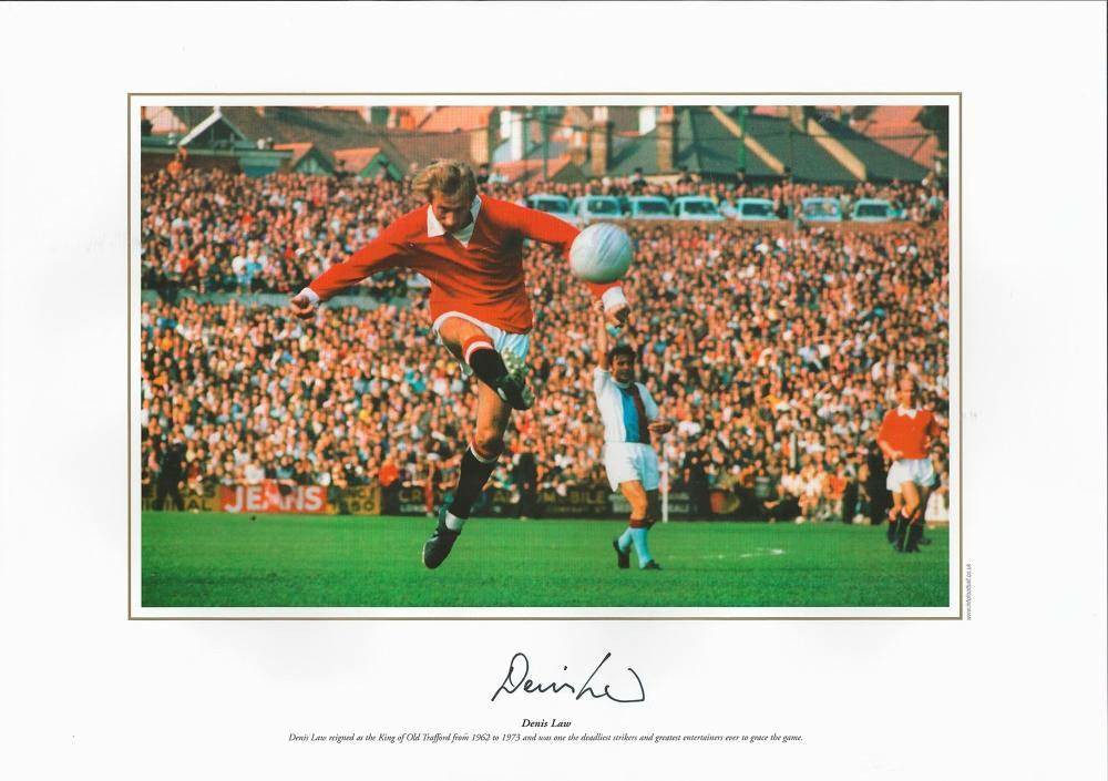 Dennis Rowe Signed Color Photo - The King of Old Trafford, Manchester United