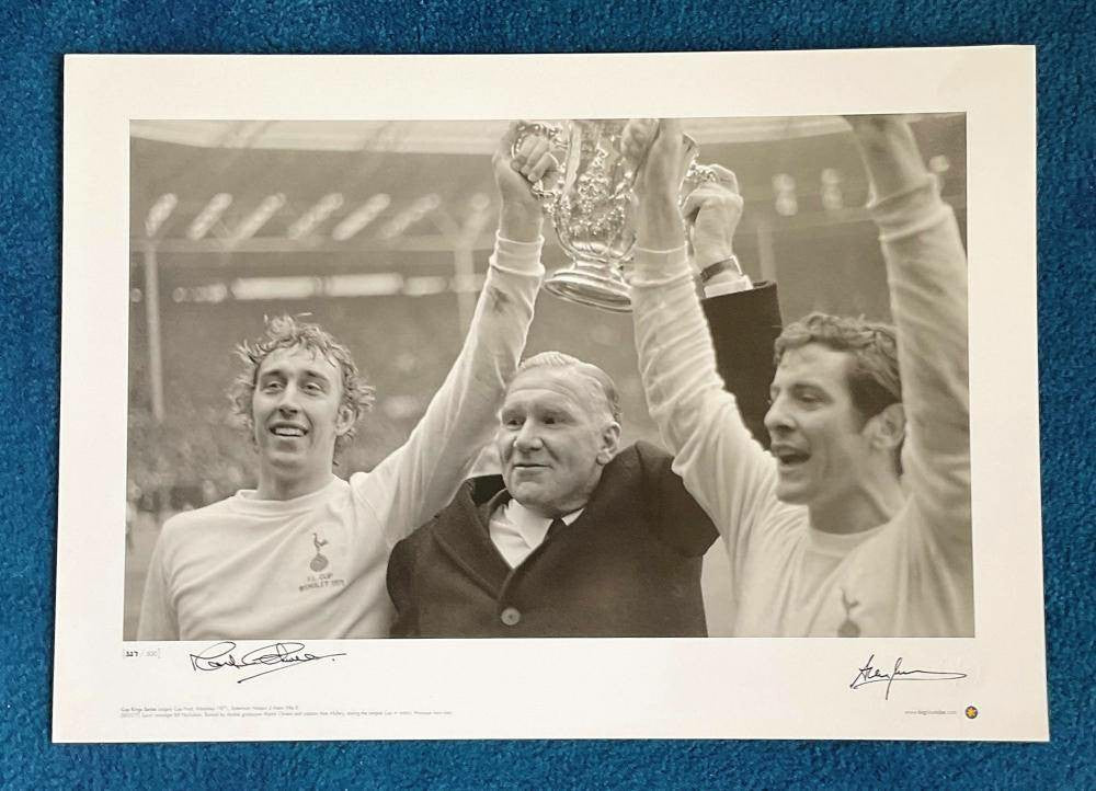 Martin Chivers & Alan Mullery 22x16 Cup King Collection - 1971 League Cup Final