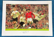 Ryan Giggs Autographed 22x16 Color Print - Manchester United vs. Liverpool