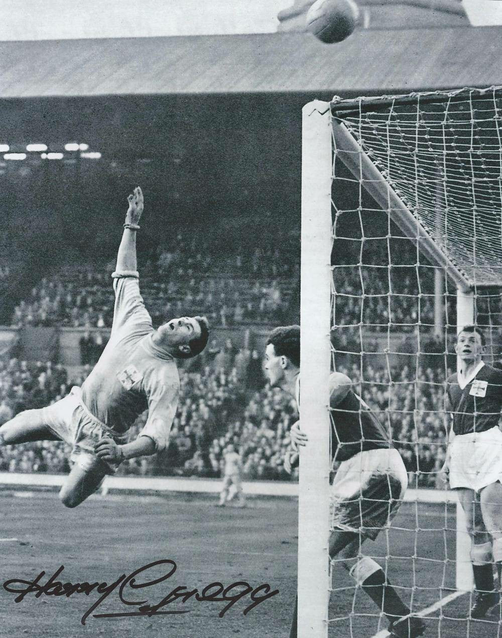 Harry Greig Signed 10x8 Black & White Photo - Action Shot for Northern Ireland