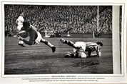 Peter McParland Signed 12x18 Black and White Photo - 1957 FA Cup Final