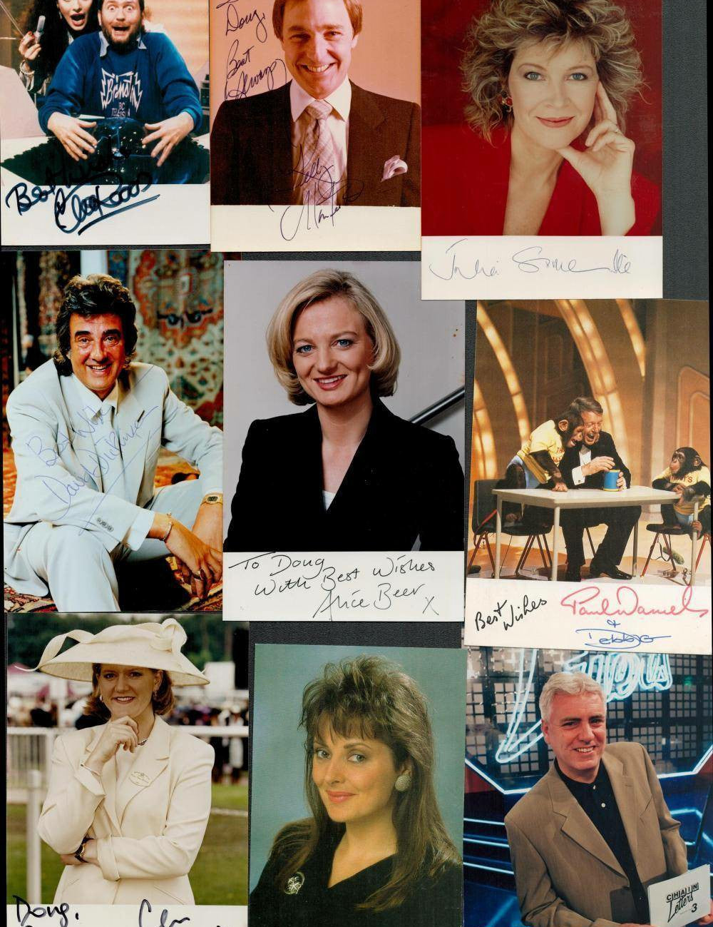 TV Collection - 9 Celebrity Signatures! David Spikey, Carol Vorderman, & more