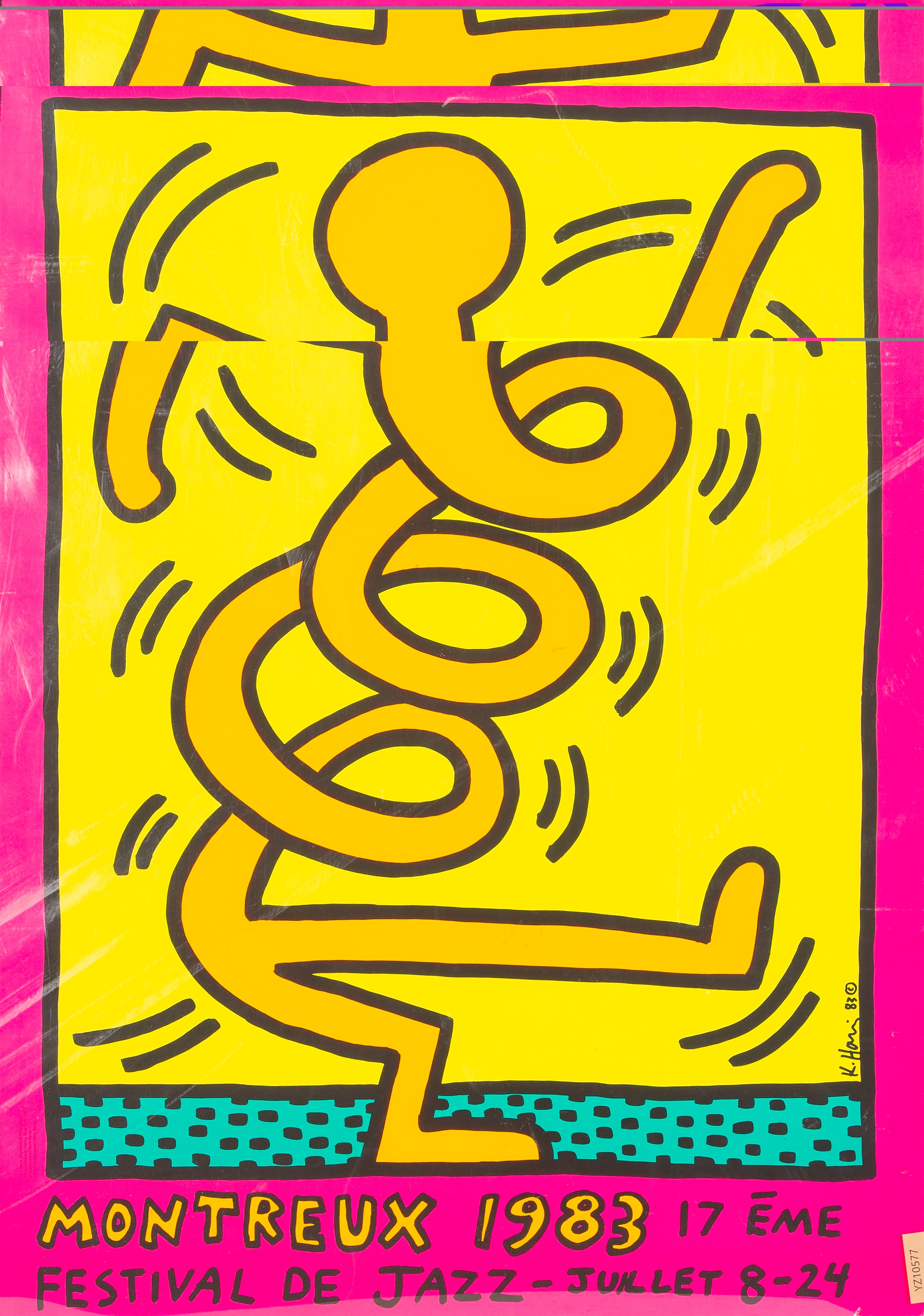 Keith Haring, Montreux Jazz Festival Poster (Pink Edition, Iconic Design)