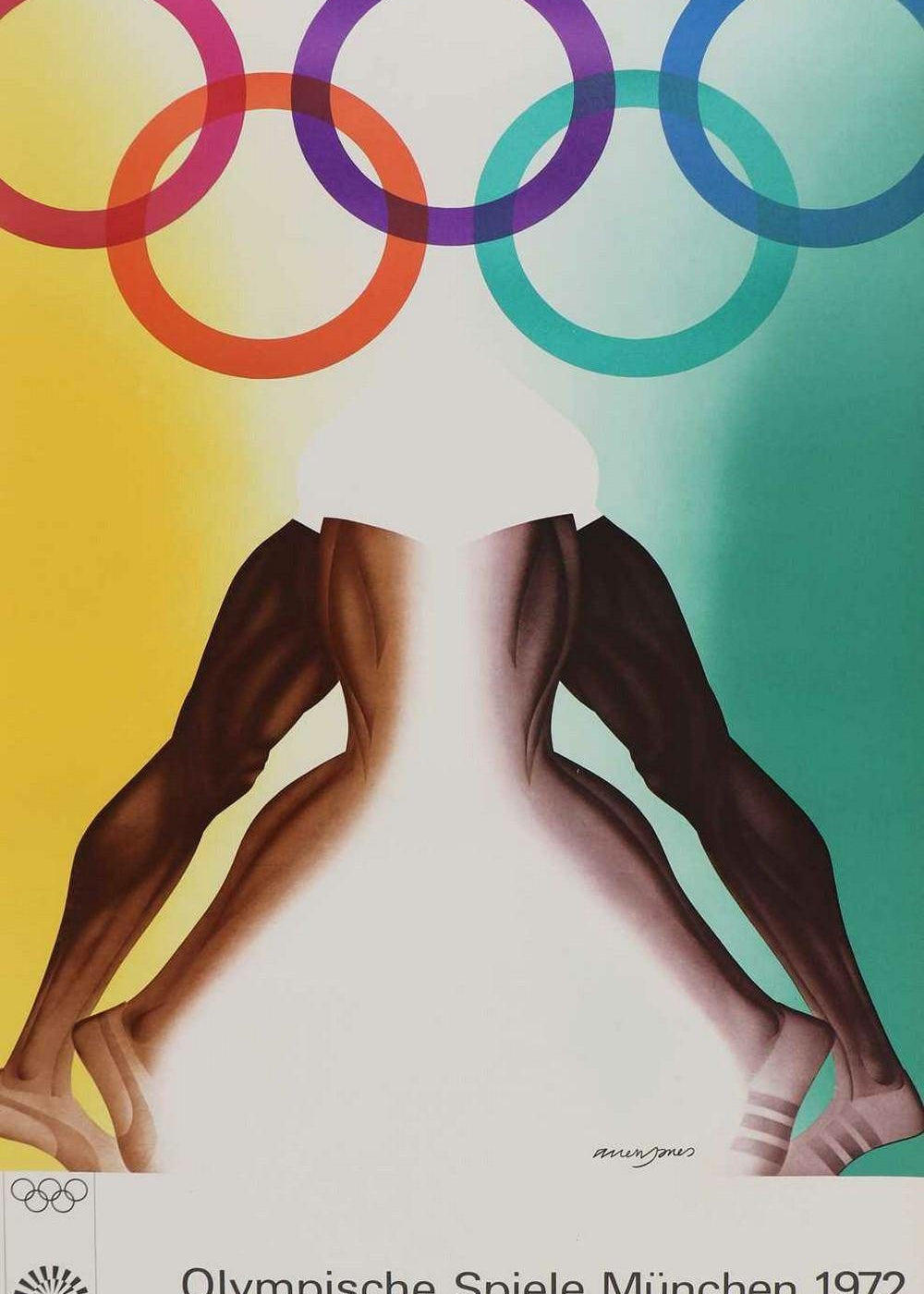 Munich Olympics 1972 Advertising Poster by Allen Jones