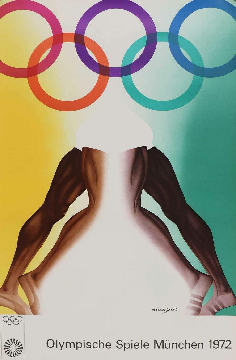 Munich Olympics 1972 Advertising Poster by Allen Jones