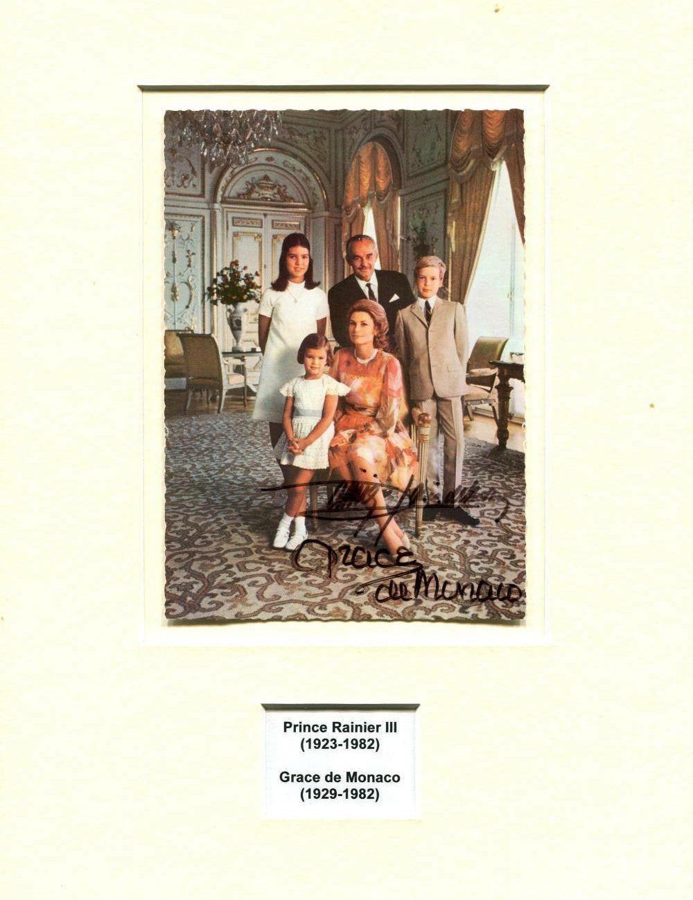Rainier III and Grace Kelly Signed Photograph - Monaco's Royal Couple
