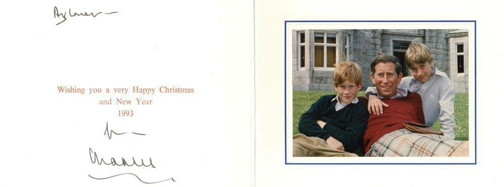 Regal Festivities: Charles, Prince of Wales Signed Christmas Card