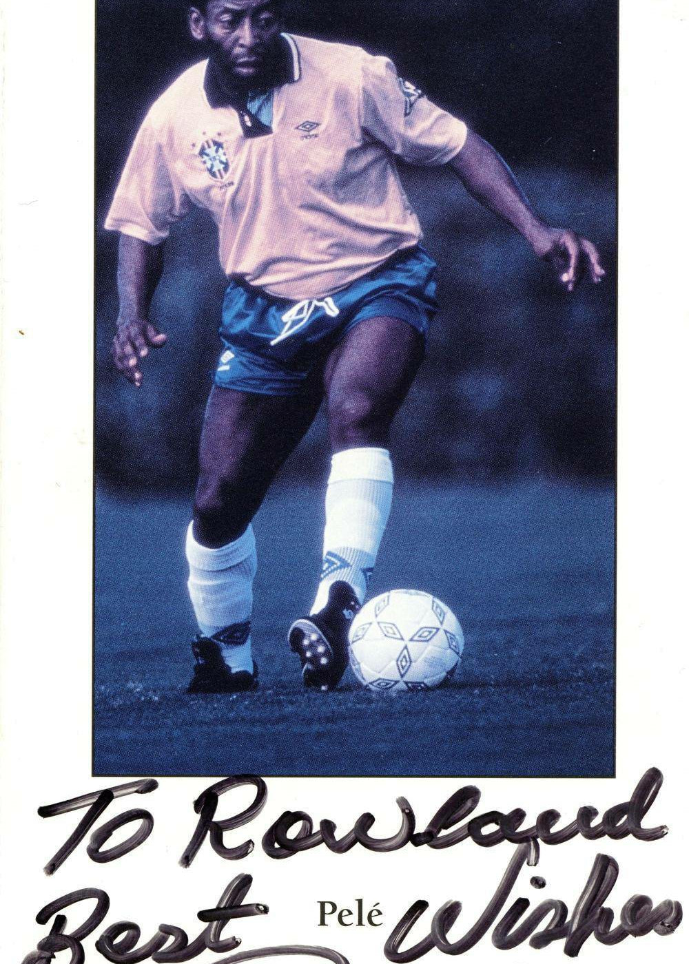 Legendary Autograph: Pele Autographed Photo - A Personalized Tribute to Roland