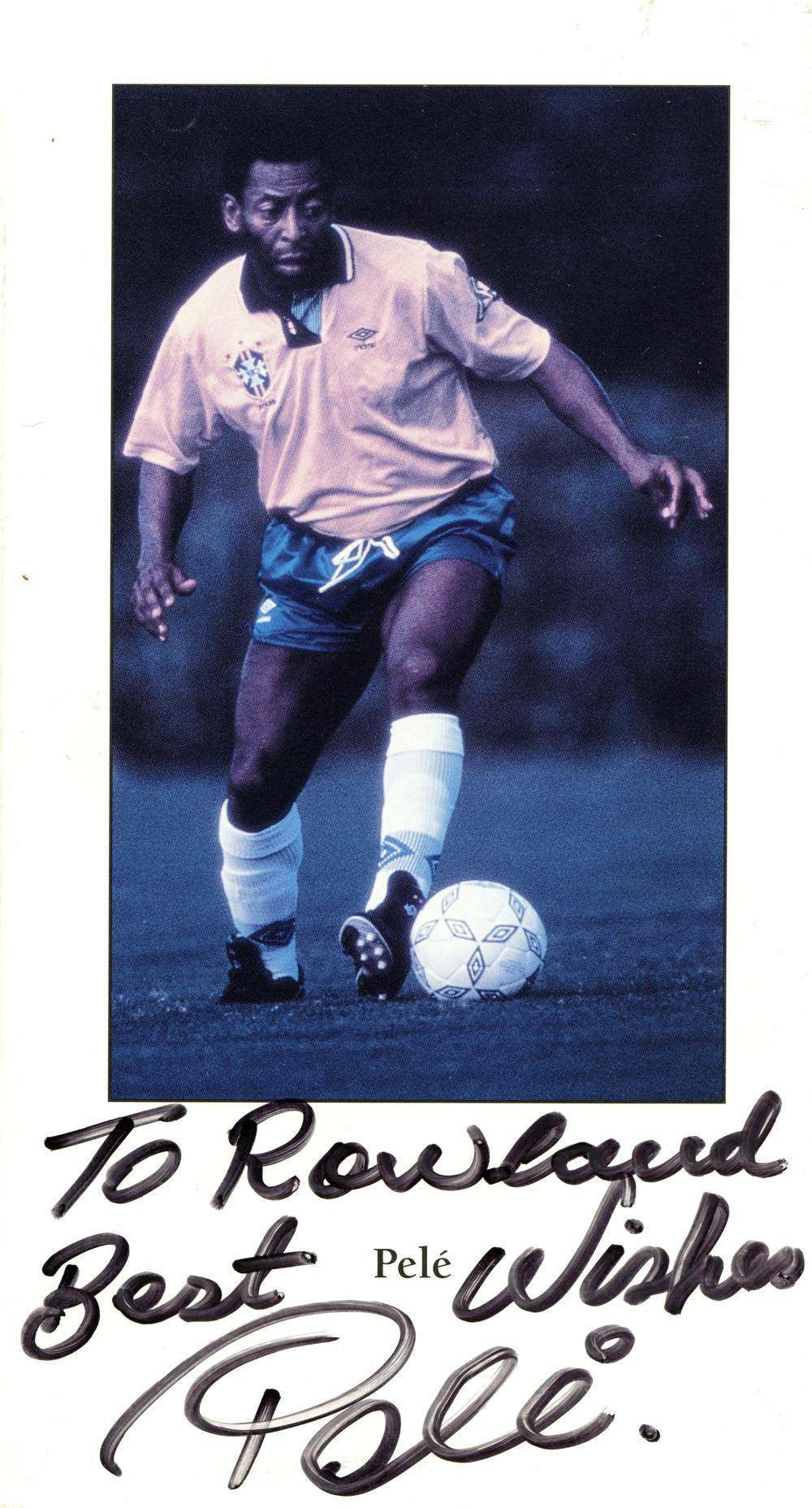 Legendary Autograph: Pele Autographed Photo - A Personalized Tribute to Roland