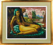 Richard Turner, 'Seated Female Nude in a Landscape with a View in the Paradise Gardens'