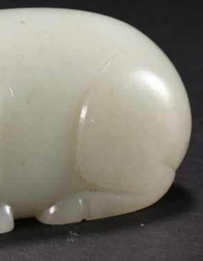 Hetian Jade Cong and Pig Sculpture