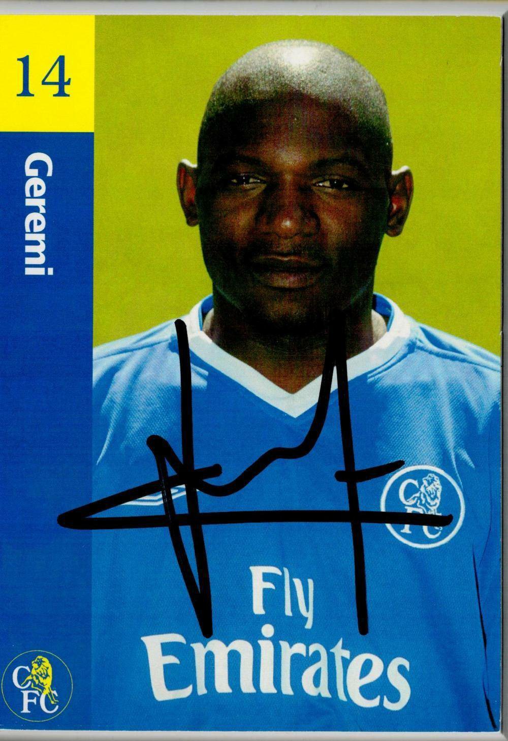 Geremi - Autographed Chelsea FC Photo - Cameroonian Football Dynamo