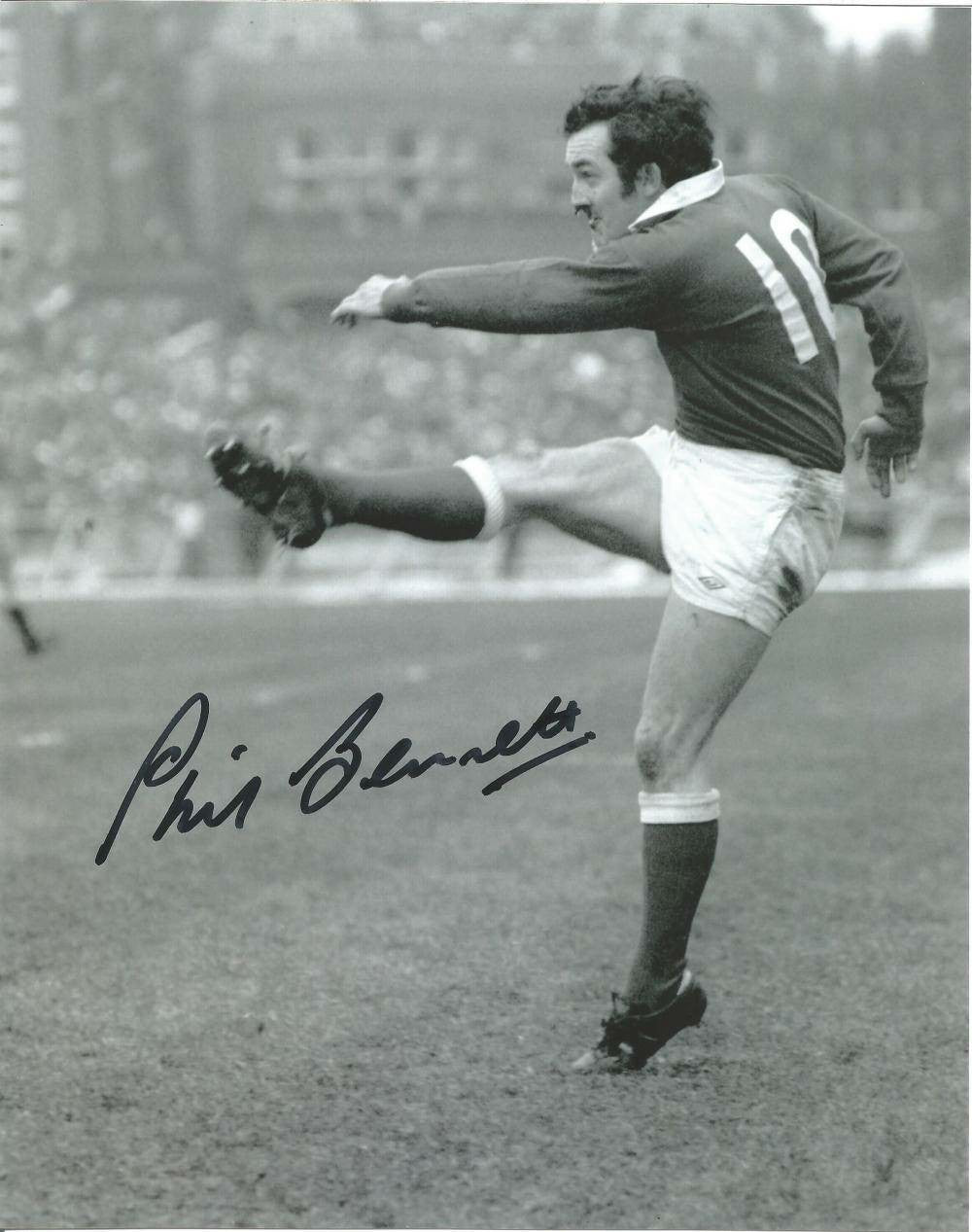 Phil Bennett Autographed Welsh Rugby 8x10 Photo Collection - Rugby Union Legend