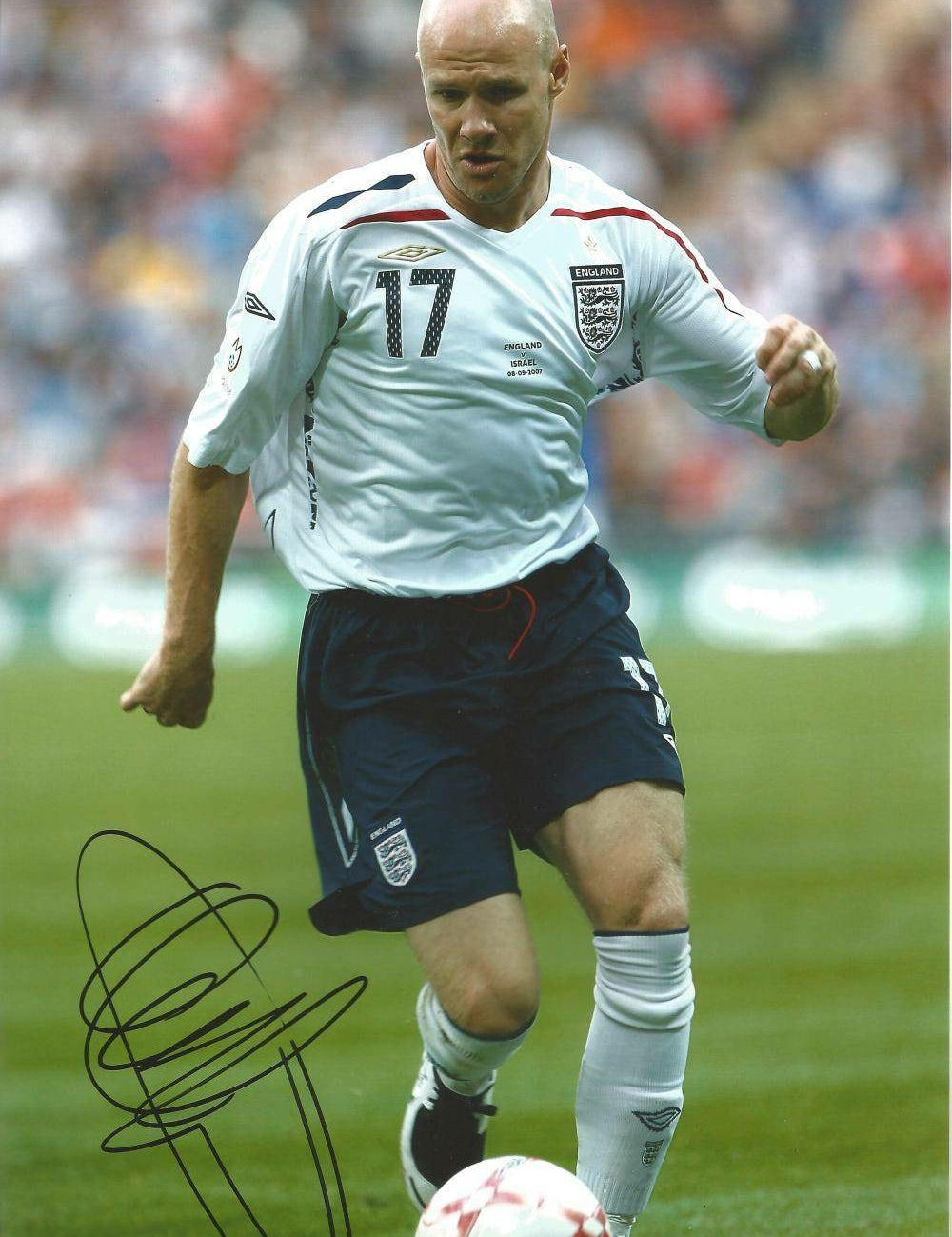 Andy Johnson's Autograph – Authentic 12x8 England Colour Photo