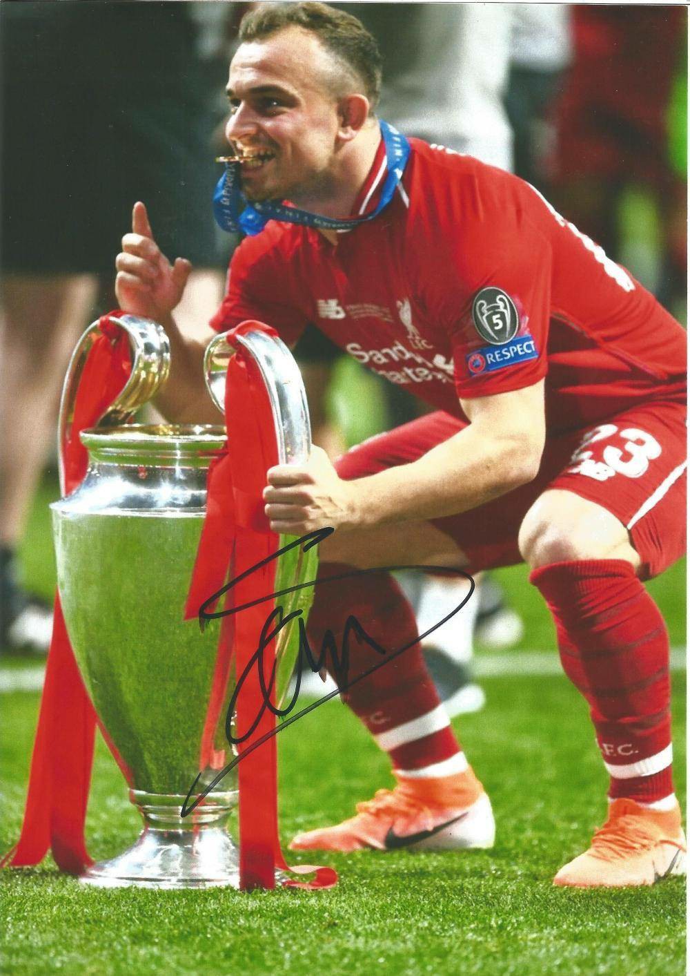 Xherdan Shaqiri Autograph Liverpool FC Champion's League Winner