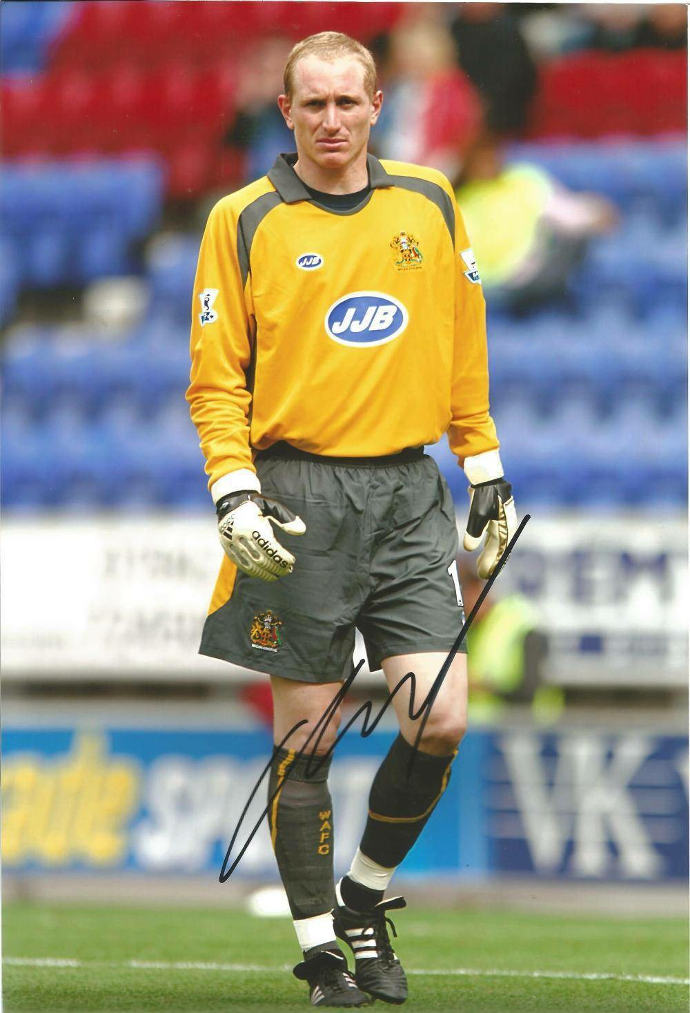 Chris Kirkland Autographed 12x8 Wigan Athletic Color Photo