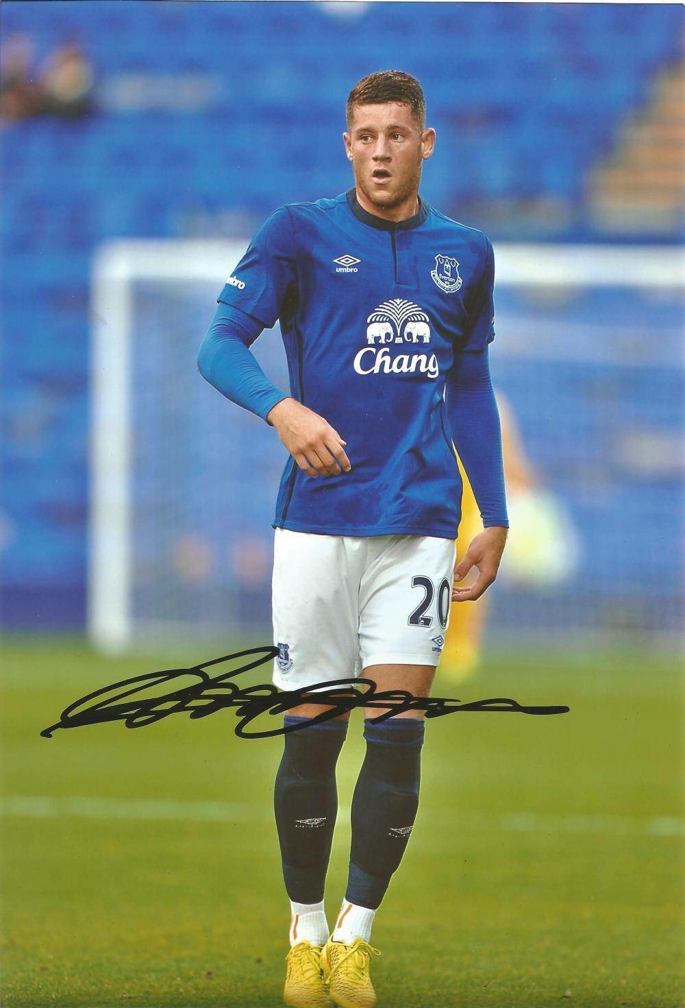 Football Memorabilia - Autographed 12x8 Photo by Ross Barkley for Everton