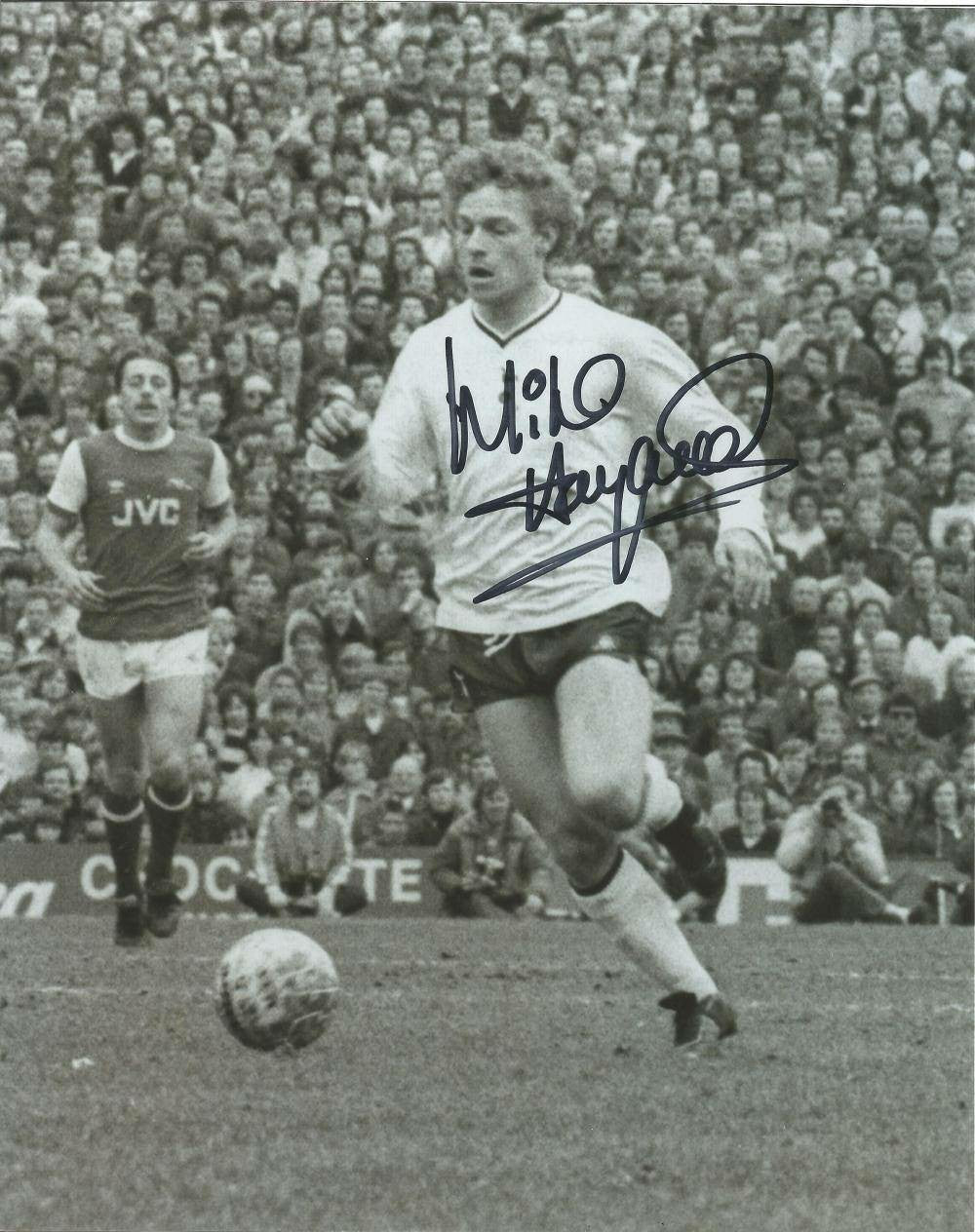 Mitch Hazard Autographed 10x8 Tottenham Hotspur B&W Photograph