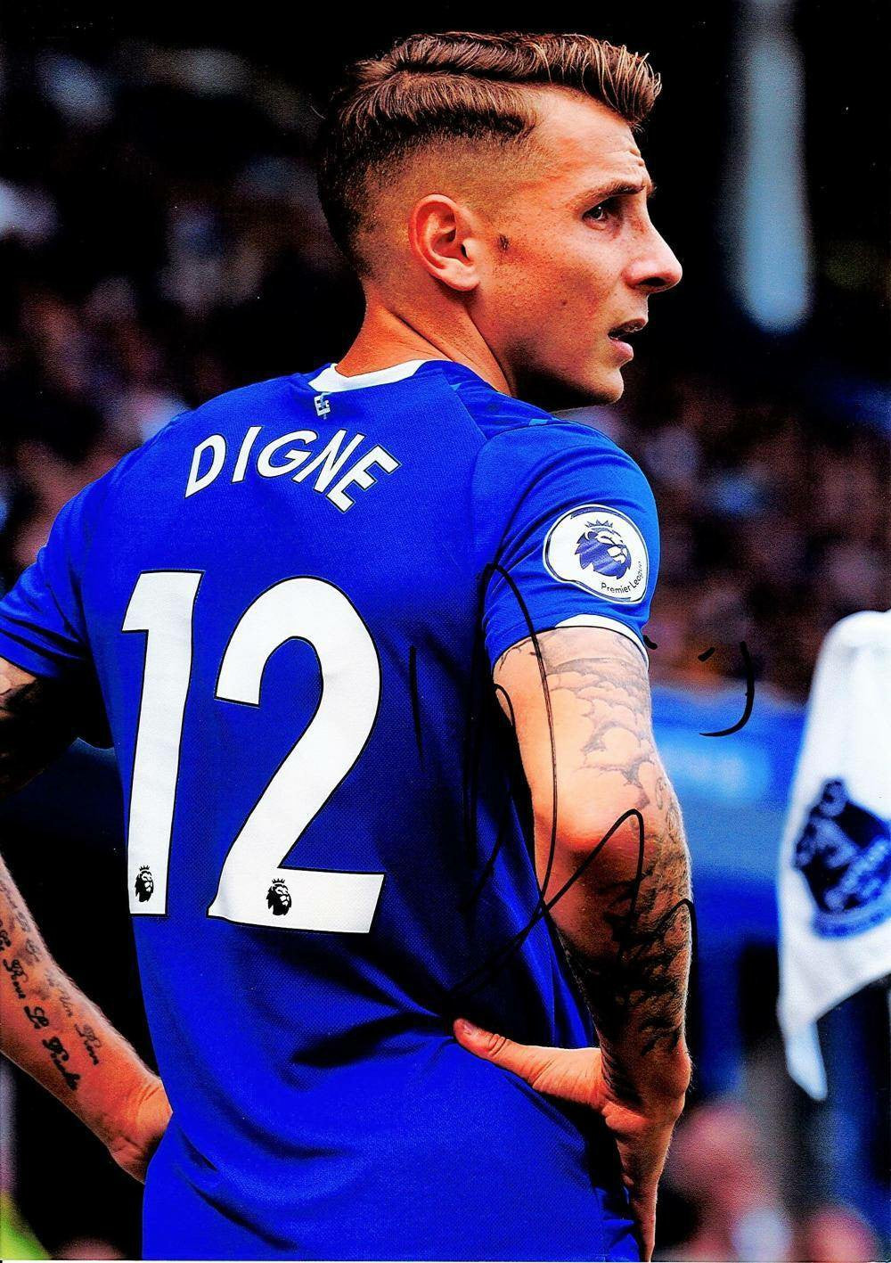 Lucas Digne Autographed Photograph - Everton Star, France National Team