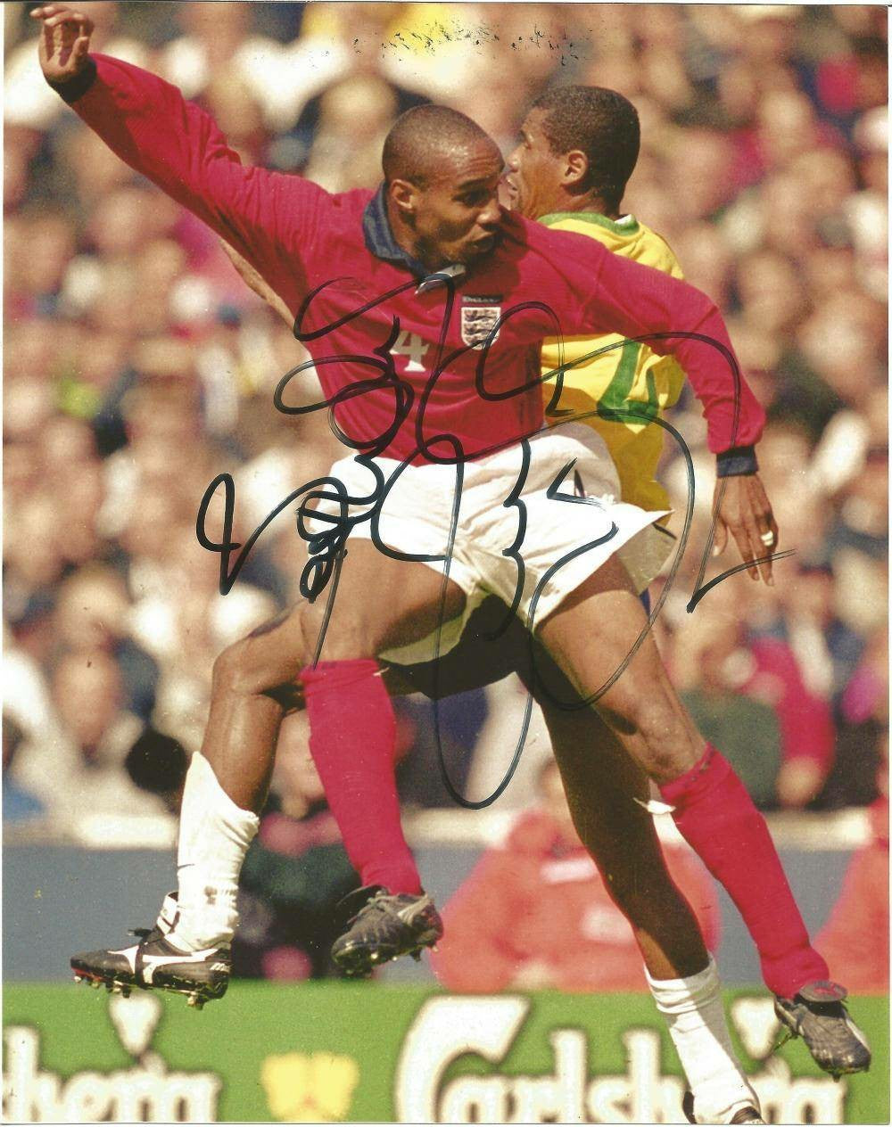 Paul Ince Autographed 10x8 England Football Photo