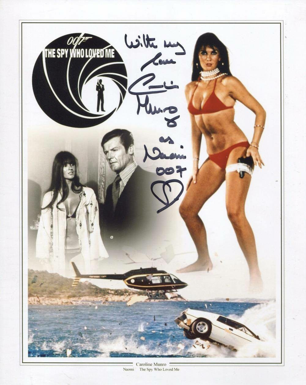 Autographed "The Spy Who Loved Me" Film Montage - Caroline Munro