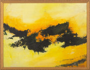 Carveley,  An abstract composition with yellows, oranges and black