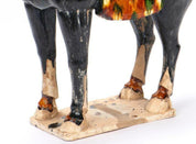 Glazed Pottery Horse in Chinese Tang Tri-Color Style