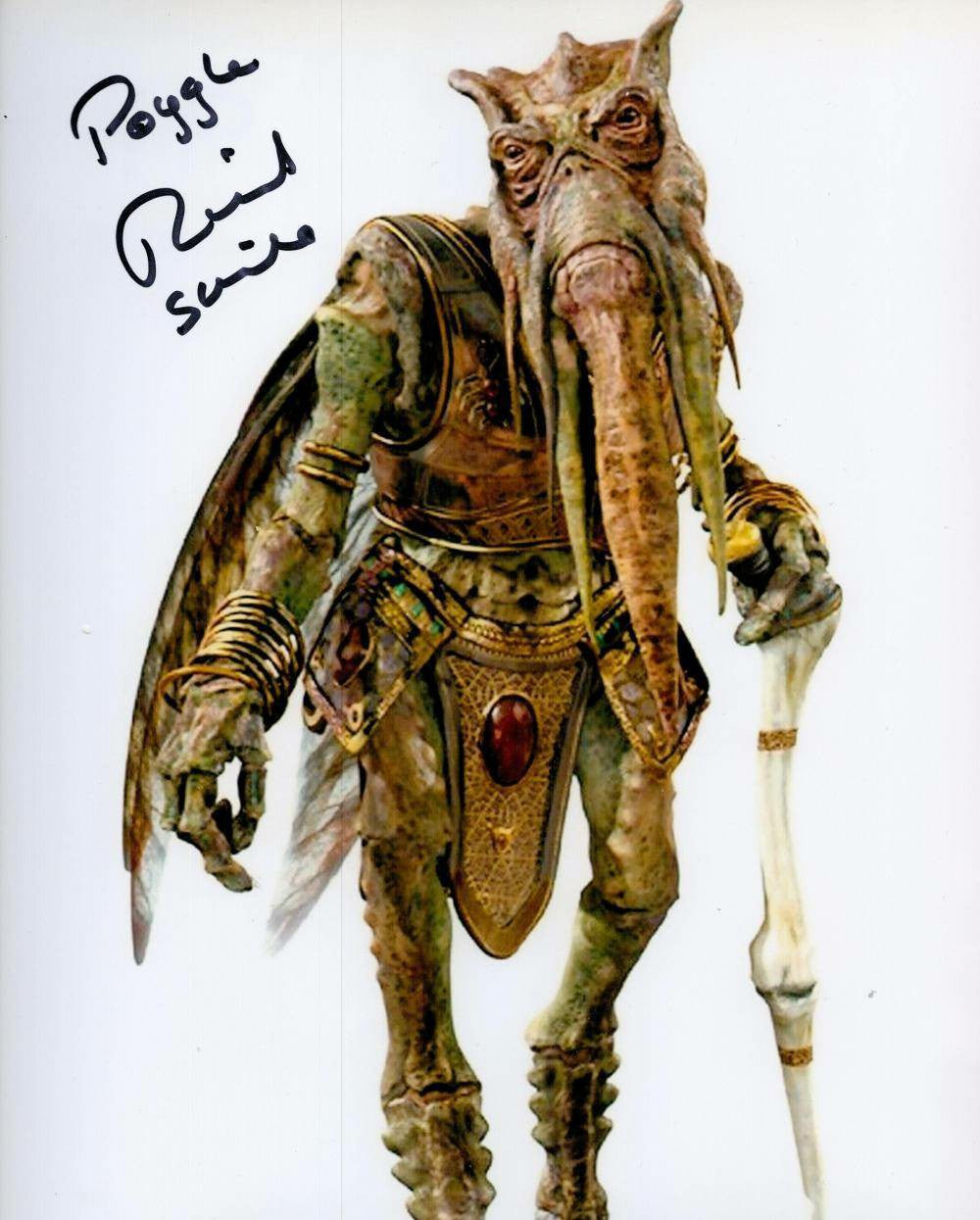 Star Wars Autographed Photo - Richard Strider as Poggle the Lesser