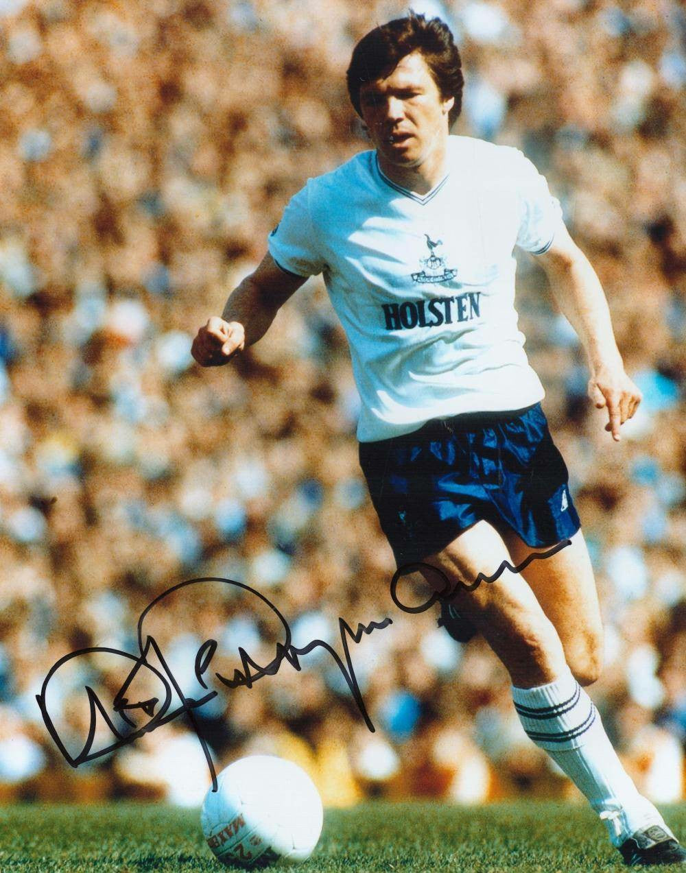 Steve Perryman Signed 10x8 Color Photo - Playing for the Spurs