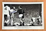 Nobby Stiles Signed 12x18 B&W Photo - Iconic 1969 European Cup Moment