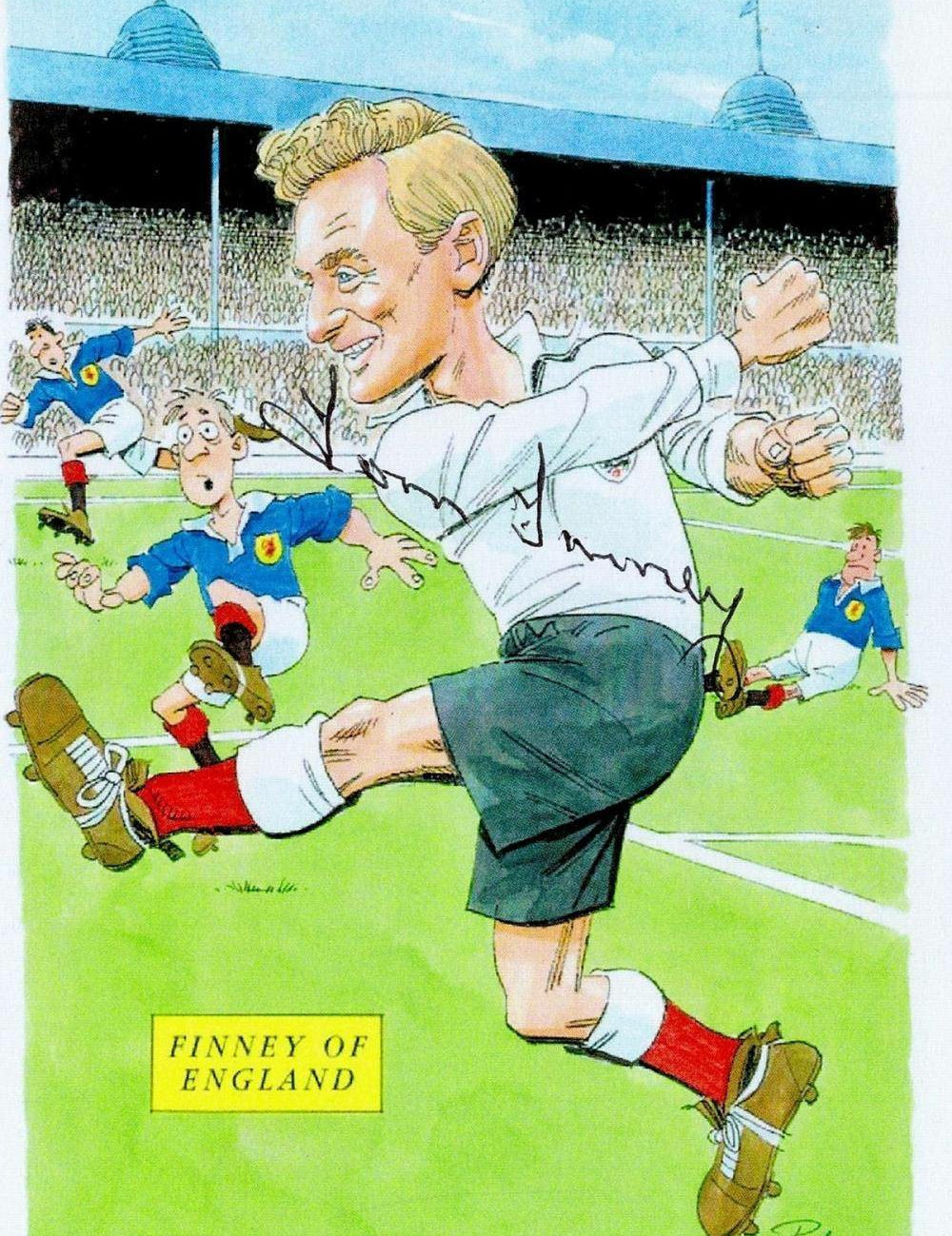 Tom Finney signed Finney of England 6x4 f. Sir Thomas Finney CBE