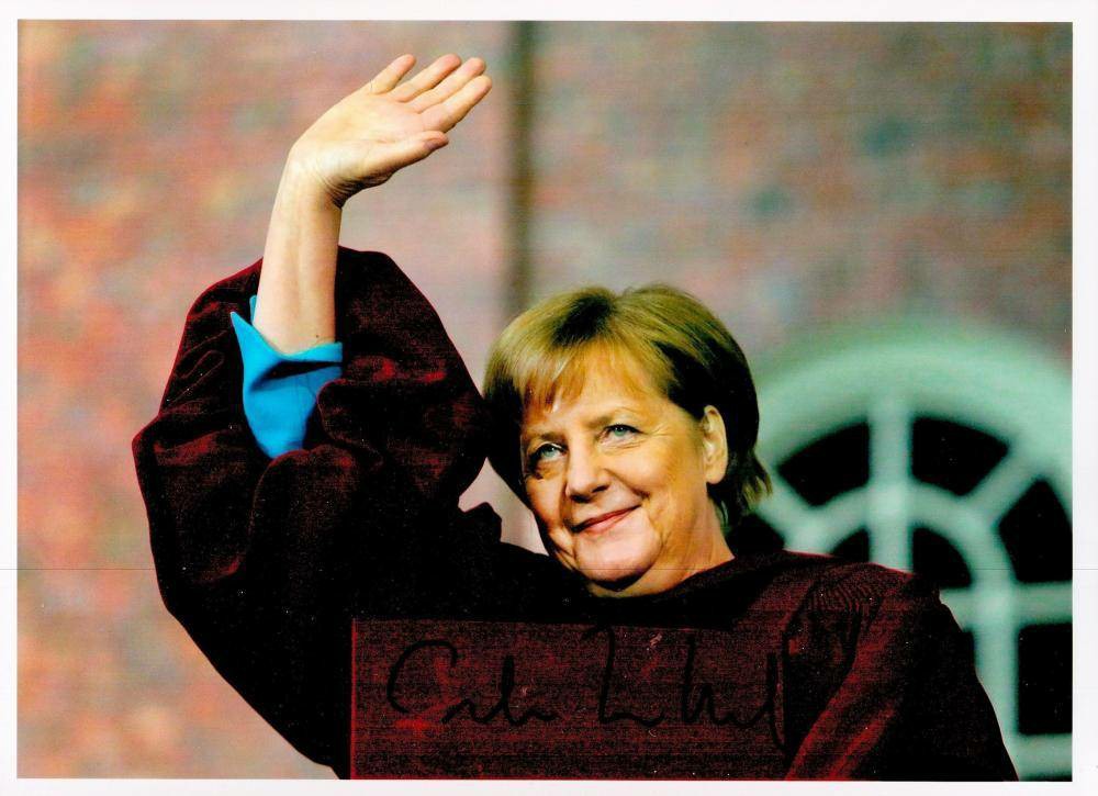 Piece of Political History: Angela Merkel Signed 12x8 Colour Photograph