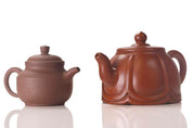 Pair of Chinese Yixing Teapots - Traditional Craftsmanship, Dual Sizes