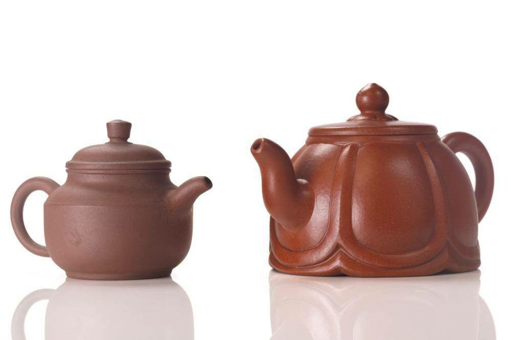 Pair of Chinese Yixing Teapots - Traditional Craftsmanship, Dual Sizes