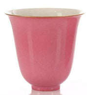 Pair of Chinese Peach Blossom Bell-Shaped Cups