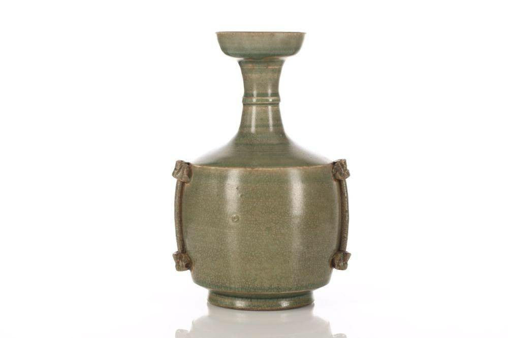 Chinese Celadon Vase - Tang Style Elegance with Mallet Form