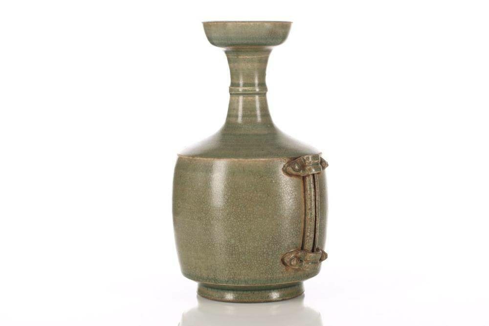 Chinese Celadon Vase - Tang Style Elegance with Mallet Form