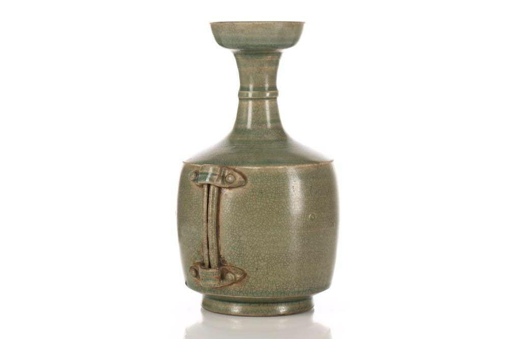 Chinese Celadon Vase - Tang Style Elegance with Mallet Form