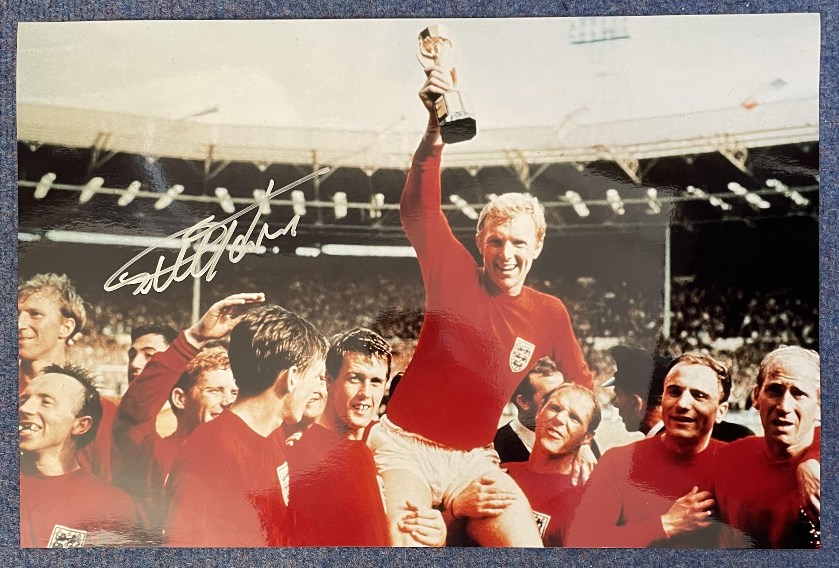 Sir Geoff Hurst & Bobby Moore Iconic Moments - Autograph 18x12