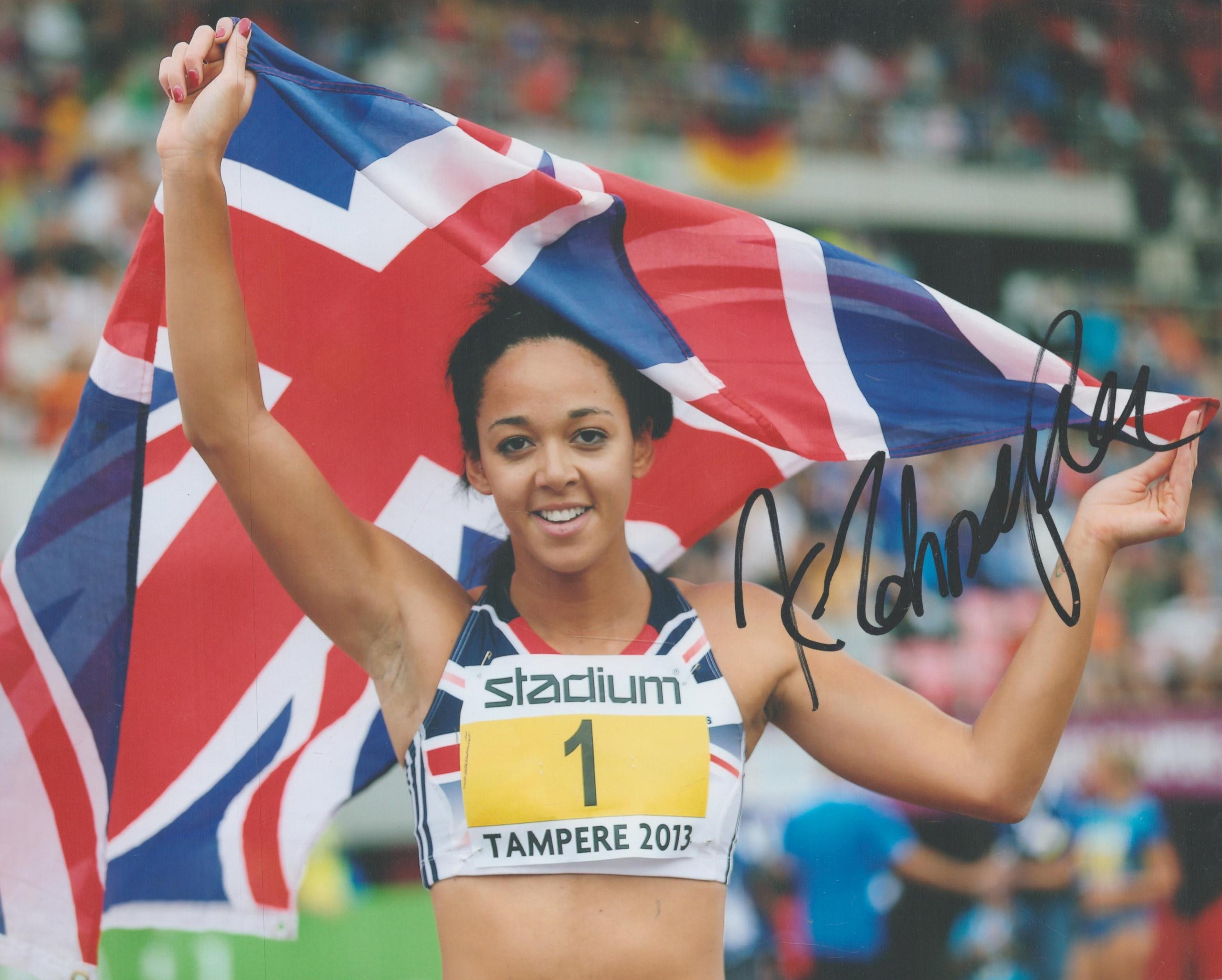 Authentic Katarina Johnson-Thompson Autographed 10x8 Colour Photo - Track & Field