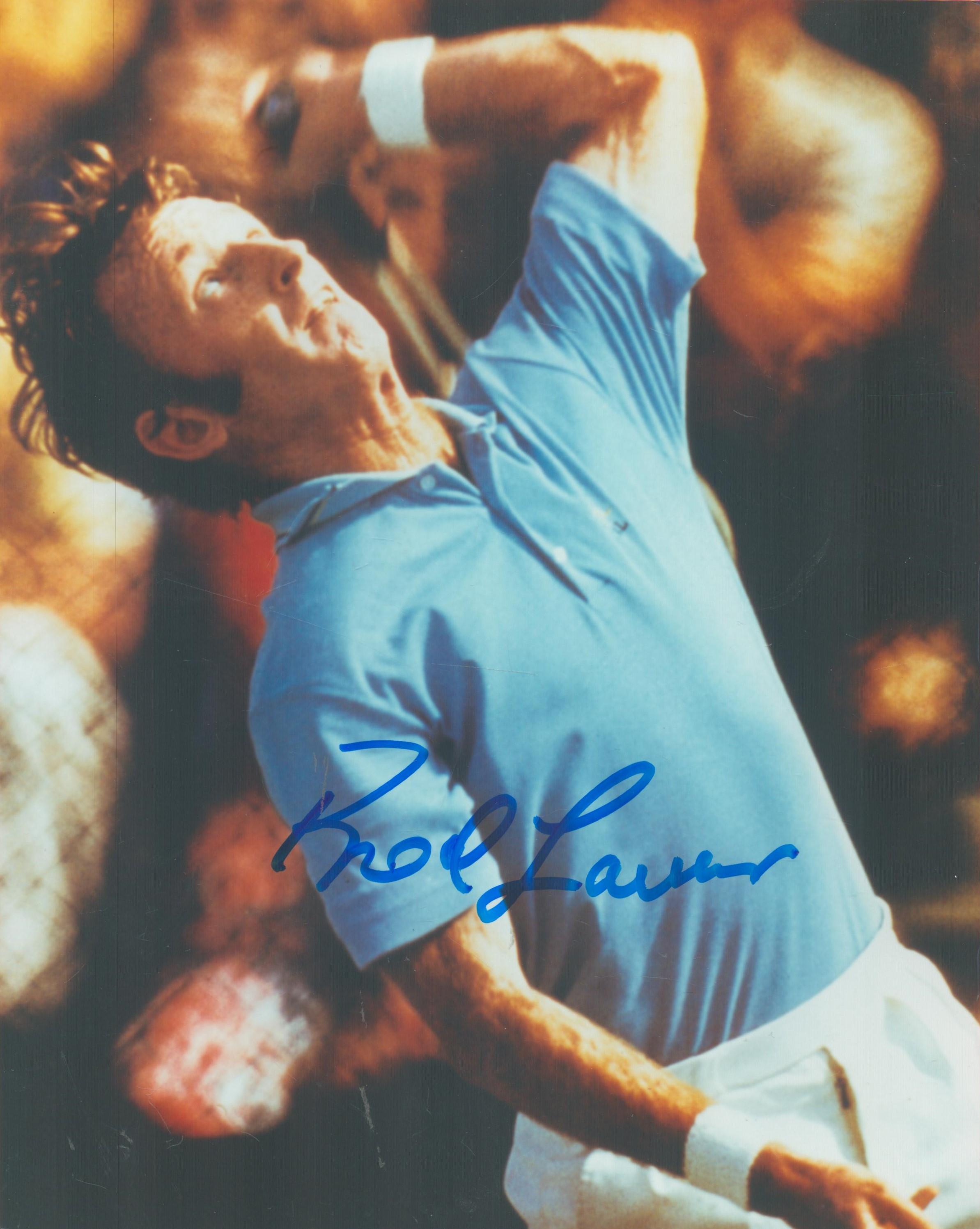 Rod Laver Autographed 10x8 Color Photo - Tennis Legend in GOOD Condition