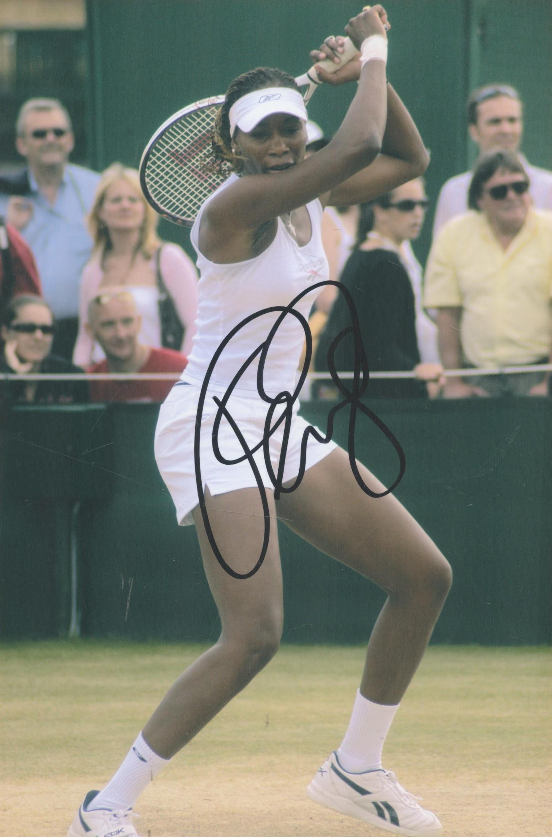 Autographed 9x6 Color Photo of Tennis Legend Venus Williams - Good Condition