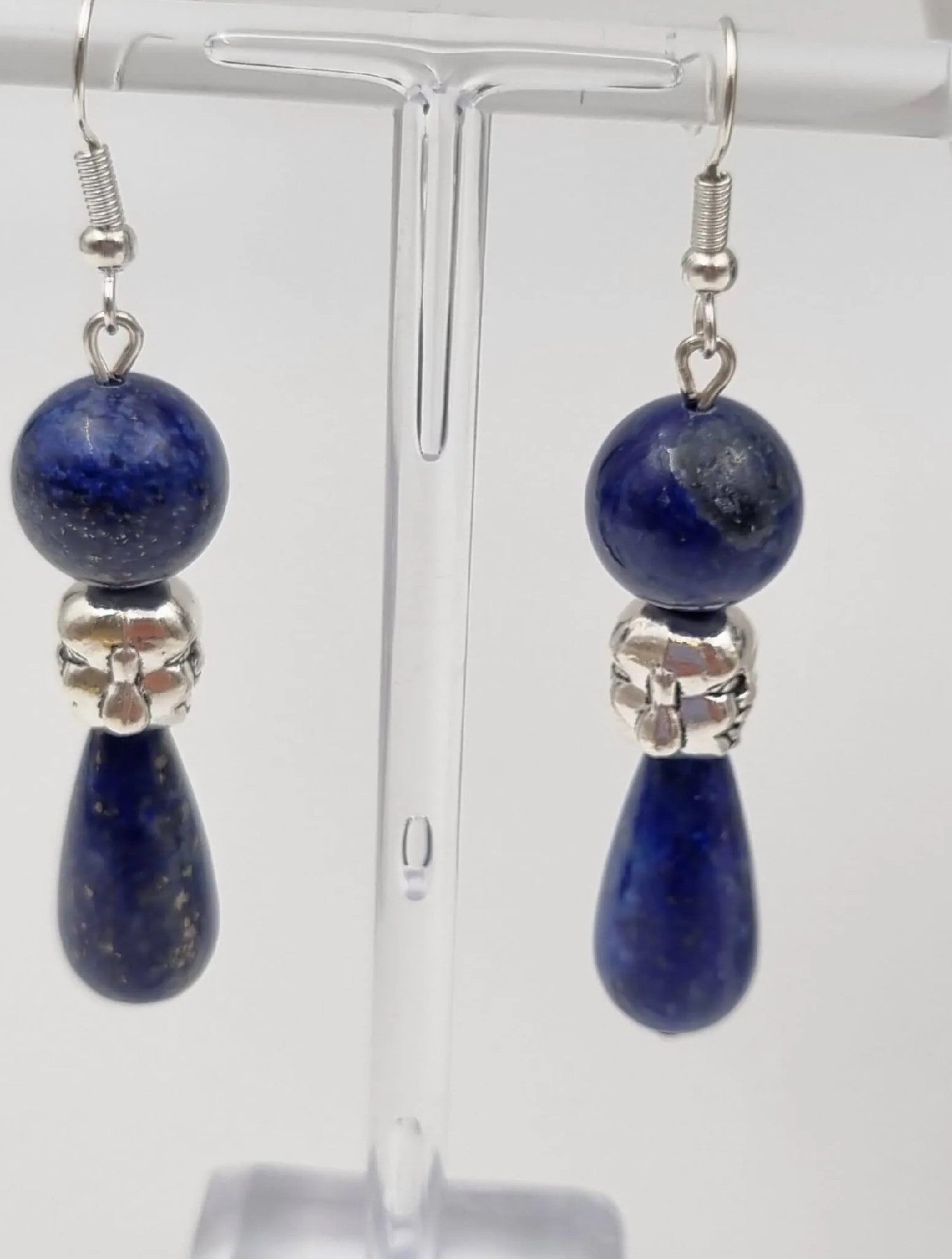 Tibetan Silver and Lapis Lazuli Buddhist Set - 182g